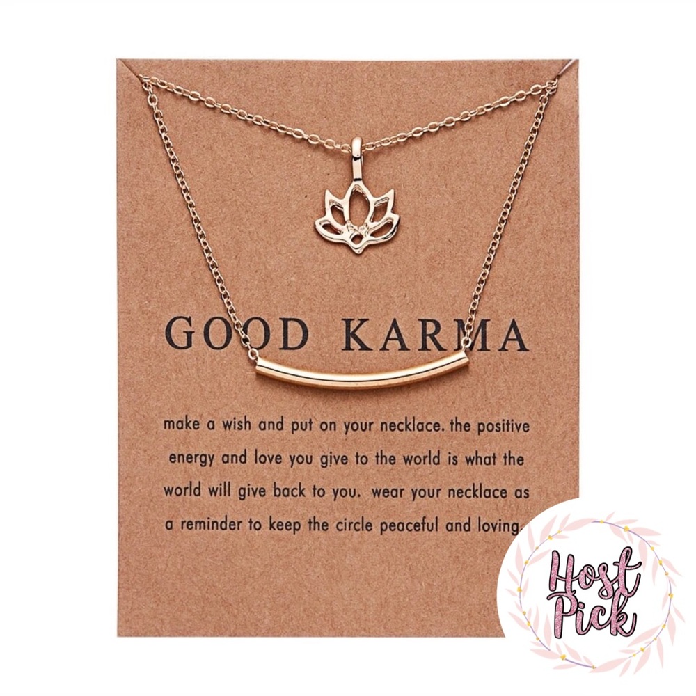‼️3/$30 Good Karma Lotus Multilayer Gold Necklace